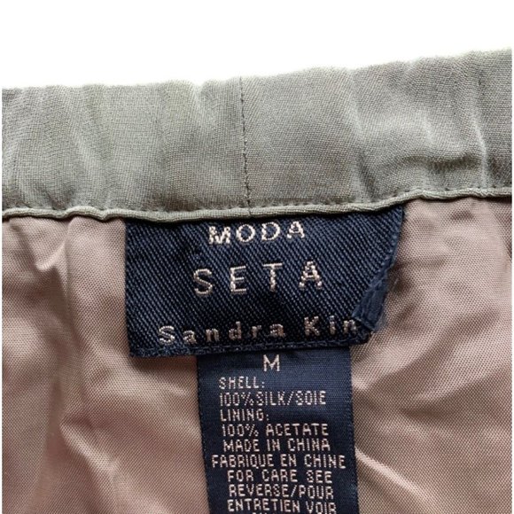 Large Moda Seta by Sandra King Women's Sage Green Pant Suit 2 Piece - Picture 10 of 10